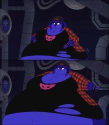 lj_caffie female furry inflation blueberry_inflation breasts big_breasts huge_breasts thick_thighs wide_hips tagme cleavage