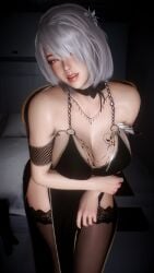 1girl 1girls 2026 2b_(nier:automata) 3d 4k android android_girl big_breasts breasts breasts_bigger_than_head choker clothed clothing crashbanditkut dress earrings eyebrows eyelashes female garter_straps hair half-closed_eyes hi_res high_resolution highres leaning_forward light-skinned_female light_skin lips long_eyelashes long_nails looking_at_viewer medium_hair nail_polish nails nier nier:_automata nier_(series) parted_lips seductive seductive_look self_upload short_hair solo solo_female solo_focus standing stockings straight tattoo thick thick_thighs thighs virt-a-mate virtamate white_eyes white_hair yorha_2b young young_female