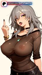 artist_name 2026 1girls ai_generated 1girl stable_diffusion high_quality highres electroworld patreon hi_res watermark patreon_username high_resolution big_chest choker large_breasts boobs nail_polish big_tits tits bust breasts blue_nails busty black_nails exposed_nipples nipples_outside covered_nipples tongue grey_hair nipples earrings see-through big_breasts chest bracelet jewelry aqua_nails ring tongue_out stelle_(honkai:_star_rail) honkai:_star_rail honkai_(series)