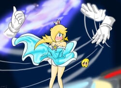 blush crazy_hand embarrassed luma mario_(series) master_hand nintendo princess_rosalina rosalina super_mario_bros. super_mario_galaxy super_smash_bros. super_smash_bros._for_nintendo_3ds_and_wii_u wind windy windy_skirt