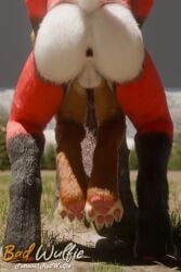 3d_(artwork) 5_fingers anal anal_penetration anthro anthro_on_anthro anus balls bareback barefoot big_ears biped black_nose blender_(artwork) blender_cycles_(artwork) blue_eyes bottomless butt canid canine canis carrying_another claws clothed clothing day detailed_background digital_media_(artwork) digitigrade dirt duo erection feet femboy fen_(red_wulfie) fennec_fox field fingers fluffy forest fox fur genitals gloves_(marking) grass hair hi_res holding_another light male male/male male_anthro male_penetrated male_penetrating male_penetrating_male mammal markings mountain nature nude orange_body orange_fur outside outside_sex pawpads paws penetration penile penile_penetration penis penis_in_ass plant public public_exposure public_nudity public_sex raised_tail realistic rear_view red_(red_wulfie) red_body red_fur red_wulfie rock roots sex sky soles spreading standing standing_sex strump sun sunlight tail tree tree_stump tree_trunk true_fox watermark whiskers white_body white_fur white_whiskers wolf