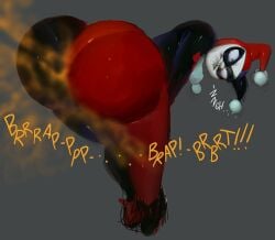 1girls 2020s 2026 2026s ass ass_bigger_than_head ass_focus barrybbeesly batman:_the_animated_series batman_(series) bent_over big_butt big_penis bubble_ass bubble_butt dc dc_comics digital_drawing_(artwork) digital_media_(artwork) eproctophillia fart fart_fetish full_body fully_clothed gray_background grey_background grunting harley_quinn harley_quinn_(classic) huge_ass huge_butt huge_buttocks jpg onomatopoeia part_of_a_set pawg pawg_build round_ass round_butt solo solo_female solo_focus voluptuous voluptuous_female white_body yellow_fart yellow_fart_cloud yellow_gas yellow_gas_cloud