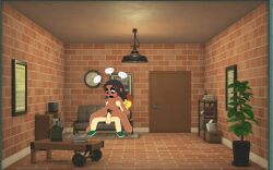 ... acidsticky_(character) chubby_female couch die_noir in-game_background mii negativecrash nintendo pubic_hair pussy reverse_cowgirl_position talking tomodachi_life tomodachi_life:_living_the_dream vaginal_penetration