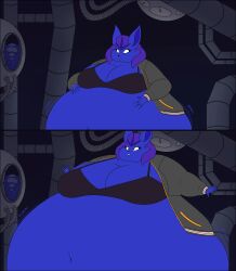 lj_caffie female furry inflation blueberry_inflation breasts big_breasts huge_breasts thick_thighs wide_hips tagme cleavage