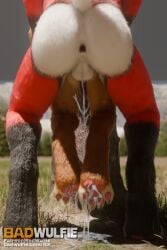 3d_(artwork) 5_fingers anal anal_penetration anthro anthro_on_anthro anus balls bareback barefoot big_ears biped black_nose blender_(artwork) blender_cycles_(artwork) blue_eyes bodily_fluids bottomless butt canid canine canis carrying_another claws clothed clothing cum cum_in_ass cum_inside day detailed_background digital_media_(artwork) digitigrade dirt duo erection feet femboy fen_(red_wulfie) fennec_fox field fingers fluffy forest fox fur genital_fluids genitals gloves_(marking) grass hair hi_res holding_another light male male/male male_anthro male_penetrated male_penetrating male_penetrating_male mammal markings mountain nature nude orange_body orange_fur outside outside_sex pawpads paws penetration penile penile_penetration penis penis_in_ass plant public public_exposure public_nudity public_sex raised_tail realistic rear_view red_(red_wulfie) red_body red_fur red_wulfie rock roots sex sky soles spreading standing standing_sex strump sun sunlight tail tree tree_stump tree_trunk true_fox watermark whiskers white_body white_fur white_whiskers wolf
