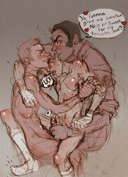 2d 3boys anal anal_penetration anal_sex desperation erect_while_penetrated frottage frotting gasp gasping gay handjob handjob_while_penetrating human human_male human_only jerking_off jerking_off_another male male_only moaning on_lap penis precum precum_drip riding riding_penis rubbing_penis sandwich_position sandwiched scout scout_(team_fortress_2) sniper sniper_(team_fortress_2) spoken_heart team_fortress_2 yaoi