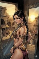 ai_generated arabian belly_dancer porn_star pornstar sasha_grey slave_bikini slave_girl slavekini