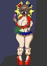 bimbo bimbo_lips bimbofication bulge crabla gender_transformation gyaru implied_transformation large_breasts midriff mtf_transformation rule_63 tagme will_(doodlewill)