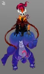anal big_breasts dustyjcircus futanari intersex long_tongue marvel marvel_comics she-venom skull_head spider-man_(series) symbiote tentacle thick_thighs upside-down venom_(marvel)