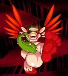 02_(kirby) 1_eye 2015 4_toes abstract_background adhesive_bandage balls bandage bandage_on_head big_balls big_eyes big_feet big_penis biped blood blood_from_eye blood_on_feet bodily_fluids cel_shading colored_cum cum curved_penis feet floating front_view genital_fluids genitals green_cum green_penis half-closed_eyes halo hi_res huge_balls huge_cock huge_feet humanoid humanoid_feet hyper hyper_balls hyper_genitalia kirby_(series) looking_at_viewer low-angle_view male mouthless narrowed_eyes nintendo noseless nude nude_humanoid nude_male penis plantigrade red_background red_eyes red_sclera shaded simple_background slightly_chubby slightly_chubby_humanoid slightly_chubby_male solo spiked_penis spikes spikes_(anatomy) tapering_penis toes toony unusual_bodily_fluids unusual_cum unusual_genital_fluids white_body wings yowesephth