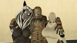 1boy 1boy2girls 2girls crossover dead_space female garry's_mod haydee haydee_(game) huge_breasts humor isaac_clarke male scp-1471 scp-1471-a scp-1471-a_(cumminham) scp_foundation shitpost
