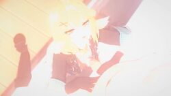 1boy 1girls blonde_hair blowjob cum cum_on_face deepthroat dokibird facial indie_virtual_youtuber oral tagme video virtual_youtuber wataamage