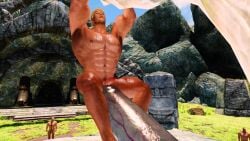 3d game lowpoly male_penetrated medieval muscular muscular_male nord painal painful_penetration ruins skyrim tagme too_big too_big_for_anus video