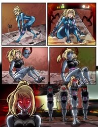 4girls assembly_line bebe_(kim_possible) bondage brainwashing breasts byleth_(fire_emblem) byleth_(fire_emblem)_(female) comic commission commission_art conveyor_belt corrin_(fire_emblem) corrin_(fire_emblem)_(female) corruption damsel damsel_in_distress darklinkxxx84 female female_only heel kim_possible metroid mind_control nintendo peril programming robot robot_girl robotization samus_aran spy_x_family stuck tagme takeover yor_briar zero_suit_samus