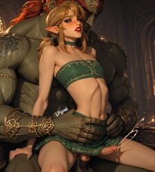 1femboy 2male 2males ai_generated beard big_penis blonde_hair blue_eyes breath_of_the_wild choker cum cumming cumshot earrings femboy flat_chest ganondorf gay green_nails green_skin handsfree_ejaculation hi_res highres indoors jewelry larger_male link lpyxel makeup miniskirt muscular muscular_male nipples no_panties nude on_lap petite_femboy pleasure_face ponytail red_hair riding riding_penis ring rings self_upload sissy sissygasm size_difference skirt small_balls small_penis sweatdrop tattoo tattoos tears_of_the_kingdom the_legend_of_zelda trap tubetop twink waist_grab watermark yaoi yellow_eyes
