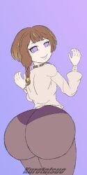 1girls animated anya_melfissa ass ass_bigger_than_head ass_bigger_than_torso big_ass bottom_heavy bouncing_ass brown_hair bubble_butt clothing dat_ass fat_ass female female_only hololive hololive_indonesia huge_ass jiggle jiggling_ass kurotatsuo large_ass looking_at_viewer looking_back massive_ass purple_eyes solo thick_ass thick_thighs twerking virtual_youtuber wide_hips
