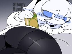 ass_focus blush demon_single drunk male_only monkey pat_chansamorn_(sleepy_headx3) shiny_clothes sleepy_headx3_(artist) suggestive_look suggestive_pose twink white_skin