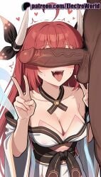 1boy 1girls 2025 ahoge ai_generated artist_name balls breasts bust chest cleavage cock dark-skinned_male dark_skin date_a_live dick electroworld erection female heart hi_res high_quality high_resolution highres itsuka_kotori large_penis long_hair male male_pubic_hair patreon patreon_username penis penis_awe penis_on_face pubic_hair red_hair stable_diffusion straight testicles tongue tongue_out trembling watermark