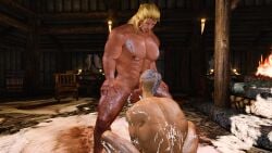 3d game gay medieval muscular skyrim yaoi