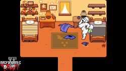anal animated asriel_dreemurr breasts duo female female_penetrated incest male male/female male_penetrating male_penetrating_female necronomic_con nude penis pixel_art toriel undertale undertale_(series) young younger_male