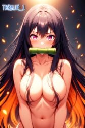 clean girl hd nezuko_kamado nezuko_naked nude_female