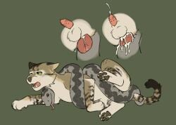 2_penises anal anal_sex animal_genitalia animal_penis balls bodily_fluids bound cum cum_inside cum_while_penetrated cumshot domestic_cat double_anal double_penetration duo ejaculation erection felid feline felis feral fur genital_fluids genitals hands-free hemipenes hi_res interspecies male male/male male_penetrated male_penetrating male_penetrating_male mammal multi_genitalia multi_penis open_mouth orgasm penetration penis puppyratcat reptile scalie sex snake submissive thrushpelt_(thunderclan) warriors_(book_series)