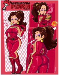 1girls ass breasts female female female_only funnyhoohooman hamburger mario_(series) pauline pauline_(mario) tagme thighs
