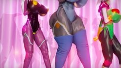 3girls ass ass_focus bunnysuit dancing darkseid dc dc_comics duck_dodgers female lady_darkseid lord_dominator prevence queen_tyr'ahnee tagme video wander_over_yonder
