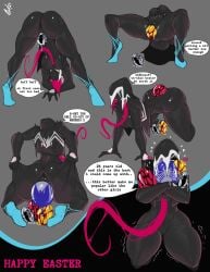 ass_in_air dustyjcircus egg egg_laying female gwen_stacy gwenom hood laying_egg long_tongue marvel marvel_comics on_all_fours on_knees shaking spider-gwen spider-man_(series) symbiote thick_thighs