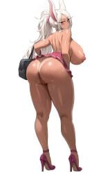 1girls ass breasts dark-skinned_female dark_skin dat_ass female hi_res huge_ass huge_breasts jasony long_hair miruko my_hero_academia naughty_face rabbit_ears red_eyes rumi_usagiyama white_hair