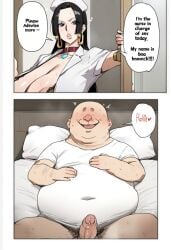 ai_generated big_breasts big_penis boa_hancock faceless_male fat fat_male hairy hairy_pussy impregnation kissing nurse nurse_uniform one_piece pubic_hair sex size_difference ugly ugly_bastard ugly_man