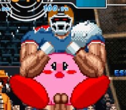 brian_battler crossover crossover_pairing crossover_shipping human kirby kirby_(series) kof m.u.g.e.n male male_penetrating snk