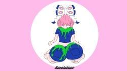 1girls 2024 animated ass ass_shake barefoot big_ass bubble_butt clothing dat_ass fat_ass female female_only huge_ass jiggle jiggling_ass klara_(pokemon) kneeling kurotatsuo large_ass on_knees pink_hair pokemon pokemon_ss rear_view shaking_ass shirt shorts solo thick_ass thick_thighs twerking wide_hips