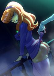 2d ass bubble_butt daphne_blake female female_focus hanna-barbera long_hair playzholder red_hair scooby-doo tagme wide_hips