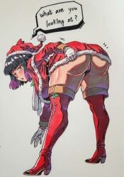 1girls ass christmas girin hilda_(series) kaisa_(hilda) solo