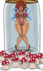big_areola big_breasts big_nipples bikini digital_drawing_(artwork) monster_girl pixie slingshot_swimsuit tiny_pixie_dae tinypixiedae vtuber vtuberfanart