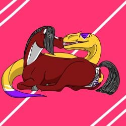 1:1 allia_(fuckermare) allosaurid allosaurus animal_genitalia animal_pussy anus ass bodily_fluids browny_(fuckermare) claws clitoral_winking clitoris digital_media_(artwork) dinosaur duo equid equine equine_anus equine_genitalia equine_pussy female female/female feral feral_on_feral feral_penetrated feral_penetrating finger_fuck fingering fuckermare genital_fluids genitals hi_res horse interspecies kissing looking_pleasured mammal masturbation nude open_mouth penetration prehistoric_species puffy_anus pussy raised_tail reptile scalie simple_background sitting smile tail teeth theropod tongue vaginal_fluids vaginal_penetration