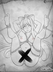 1girl 1girls areola areolae arm_behind_head arms_behind_head average_breasts breasts breasts_apart completely_naked completely_naked_female completely_nude completely_nude_female darkseether doki_doki_literature_club exposed feet_up foot_up fully_naked fully_nude hand_behind_head hands_behind_head knee_up knees_up leg_lift leg_up legs_up lifting_leg medium_breasts monika_(doki_doki_literature_club) naked naked_female naked_woman nipples nude nude_female nudity open_mouth parted_lips pink_areola pink_areolae pink_nipples ponytail posing posing_for_the_viewer posing_naked posing_nude rope soles tagme tied_hair toes tongue topless topless_female underwater