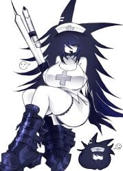 1girls 2026 breasts female female_only fundamental_paper_education miss_circle_(fundamental_paper_education) nurse nurse_cap nurse_clothing nurse_uniform tagme thighhighs thighs