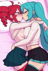 2025 2girls ai_generated bigtub7775 female hatsune_miku kasane_teto tagme yuri
