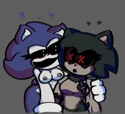 2girls abs chained_collar female_only furry just_thenia mdp_(thenia) nude sonic.exe sonic_oc