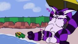 1boy absurd_res balls belly big_balls big_belly big_penis big_the_cat bodily_fluids chibitay cum cum_drip domestic_cat dripping felid feline felis froggy_(sonic) fur genital_fluids genitals hi_res male male_only mammal markings overweight overweight_male pawpads paws penis purple_body purple_fur sega sonic_(series) sonic_the_hedgehog_(series) striped_body striped_fur striped_markings striped_tail stripes tail tail_markings white_body white_fur
