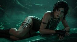 3d 3d_(artwork) 3d_model ai_generated elf lara_croft lara_croft_(survivor) leshay7 tomb_raider tomb_raider_(survivor)