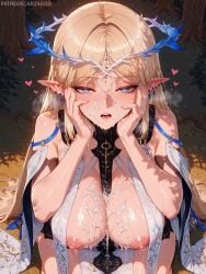 1girls after_fellatio after_oral after_sex ai_generated arzagod ass big_ass big_breasts breasts bubble_butt cartethyia_(wuthering_waves) cum_on_body cum_on_breasts dat_ass female fleurdelys_(wuthering_waves) huge_ass large_ass perfect_body seductive_look tagme thick_ass thick_thighs wide_hips wuthering_waves