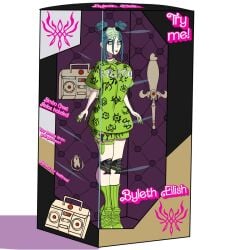 big_breasts billie_eilish bimbo bimbo_body bimbofication bimbofied breasts bulging_breasts byleth_(fire_emblem) crabla dildo doll doll_box dollification english_text female fire_emblem hypnosis identity_death mental_transformation mind_control platform_heels rule_63 sex_doll sex_doll_transformation sex_toy transformation