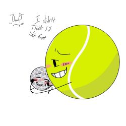 battle_for_dream_island bfdi feet feet_on_face golf_ball_(bfdi) object_shows tennis_ball_(bfdi)