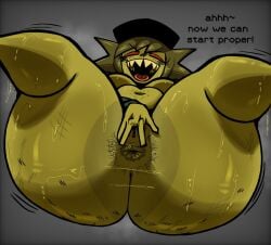 1girls 2025 2d 2d_(artwork) anus ass ass_focus belly belly_button big_ass big_butt body_hair bubble bug_girl chubby_female dialogue dirty english english_dialogue english_text fat_ass fat_butt female female_only fly_gal_(androjunitaro) freckles green_body green_hair green_skin grey_background hairy_anus hat huge_ass huge_butt humanoid insect_humanoid looking_at_viewer lying_on_back motion_lines musk musky musky_butt nanodude78 on_back open_mouth original original_character overweight overweight_female plain_background presenting presenting_anus presenting_ass pussy red_eyes sharp_teeth slob smelly smile smiling solo solo_female spiked_hair spreading spreading_anus stinky stinky_ass sweat sweat_string sweatdrop sweating sweaty sweaty_ass sweaty_body sweaty_butt tongue underboob vagina