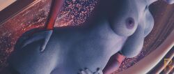 1girls 3d alien alien_girl areola areolae asari athletic_female big_breasts blue_skin bra breasts female female_only gloves liara_t'soni lingerie mass_effect nipples pregnant pregnant_belly pregnant_female realium3d renegade sheer solo stockings underwear