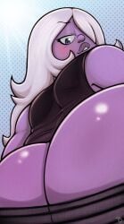 amethyst_(steven_universe) ass ass_focus bbw big_ass bubble_butt butt_crack chubby chubby_female close-up female female_focus female_only huge_ass overweight overweight_female pants pants_down solo steven_universe thespacespeck voluptuous