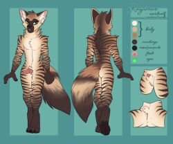 2017 aardwolf animal_genitalia animal_penis anthro brown_body brown_fur canine_penis casparr erection eunuch flaccid fluffy fluffy_tail fully_sheathed fur genitals green_background green_eyes hyaenid knot male mammal model_sheet nude penis pink_penis scar sheath simple_background solo striped_body striped_fur stripes